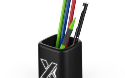 Pot à crayon_USB_logo lumineux_orginal_cadeau_bureau_ideacomm